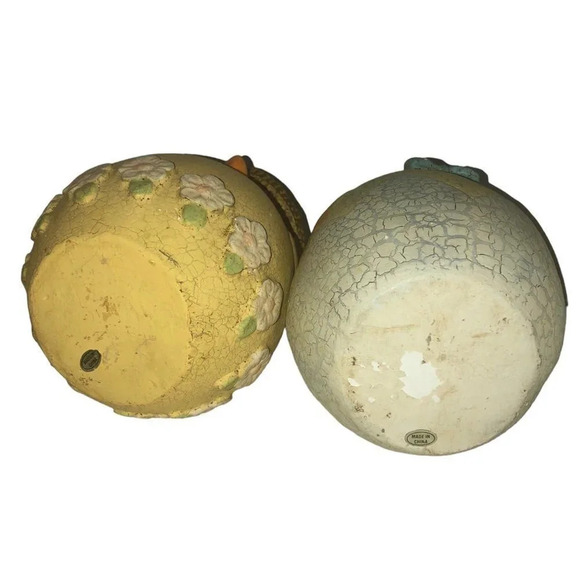 UNKNOWN Easter Male & Female Chick Eggs Spring Holiday Decorations Crackled - Picture 5 of 5